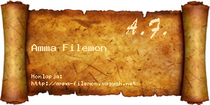 Amma Filemon névjegykártya
